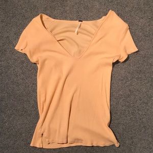 Free People RIB SCOOP TEE